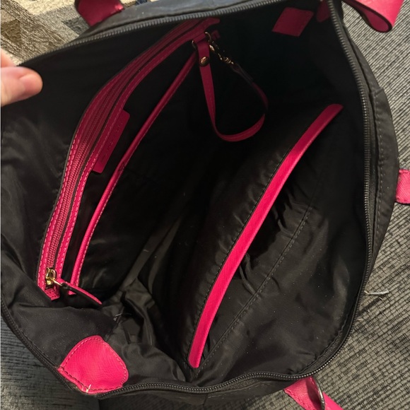 Michael Kors Black Tote with Pink Accents - Picture 2 of 4
